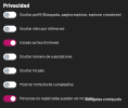 Hola! hemos recivido muchas preguntas sobre las opciones de privacidad dentro de SoloGatas.com. Ve a Editar mi pagina > PRIVACIDAD Y SEGURIDAD y elije la opcion que necesites configurar.